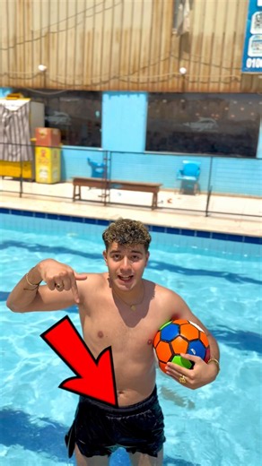 Pool challenge, look what happened 🏊‍♂️😱 #TheBelovedTwins #shorts