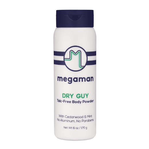 Megaman Dry Guy, Sweat Absorbing Body Powder, Talc-Free, All Natural, 6 oz