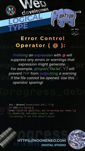 Essential PHP S&S Elements #webdevelopment webdesign #backend #php #nooneneo ‪@nooneneo.vision‬