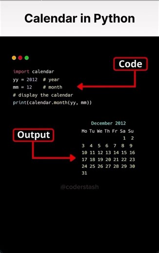 Calendar in Python 🐍
