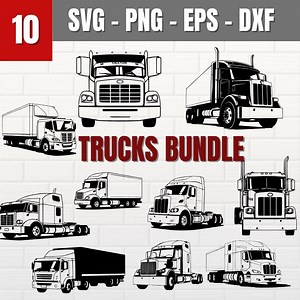 Trucks SVG Bundle | Semi Truck Clipart (svg, Png, Dxf, Eps) - Etsy Canada