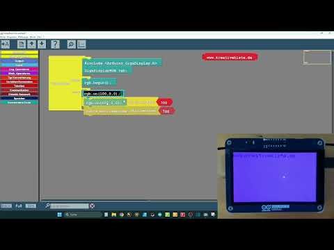 Teil 1, Arduino GIGA Display Shield, die RGB LED programmieren mit Ardublock
