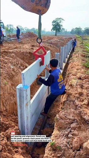 Precision Precast Concrete Wall Installation