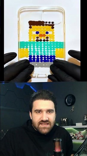 Making a Minecraft Phone Case with Just Paint! 🔥#شورت #سرگرمی #دانستنی