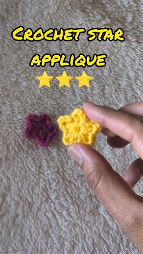 crochet star applique #crochet #crochetstar #crochetapplique #diy #crochettutorial #craft