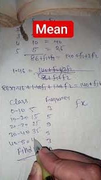 How to find mean ungroped tabuletd data #viral #shorts #trending #shorts