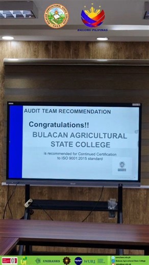 BASC ISO 9001:2015 Surveillance 1 Audit December 1-2, 2025 | Bulacan Agricultural State College