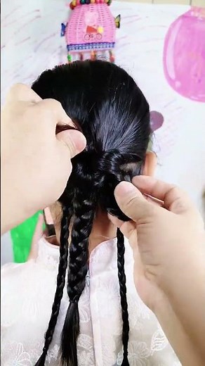 Easy Kids Hairstyle: Low Updo for Beginners