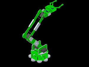 Brazo robot diseñado en CAD