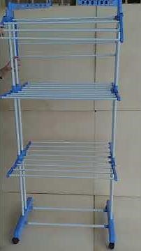 3 Layer Drying Rack Cloth Hanger Portable Laundry with Hanger Wheels