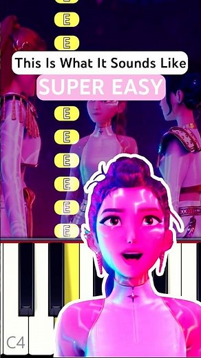 This Is What It Sounds Like 🎶 (SUPER EASY Piano Tutorial) | With Background (K-pop Demon Hunters)