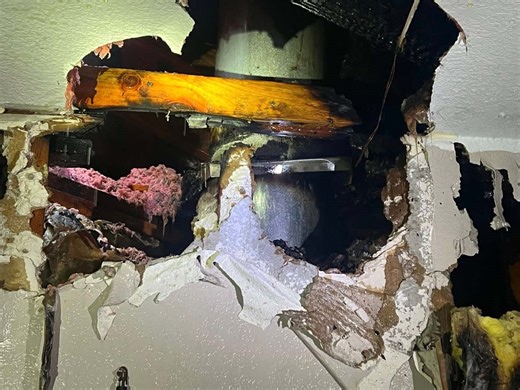 Chimney fire in Valley Springs displaces two adults, dogs after initial report of smoke