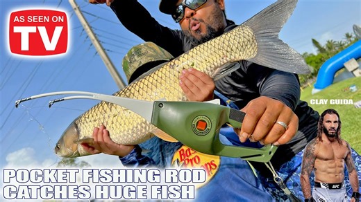 1980s Pocket Fishing Rod vs HUGE Fish! ft. UFC Legend Clay Guida