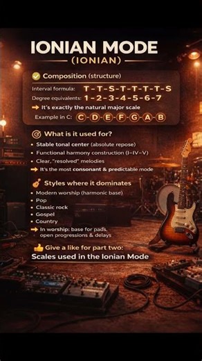 You’re using this WRONG 🔥 El modo Jónico explicado en 20s #guitar