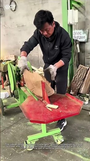 The Smart Way to Split Wood! 🌾🦀↓ Ultimate Log Splitter Hack for Beginners