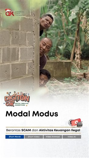 Otoritas Jasa Keuangan on Instagram: "Modal Modus Sobat OJK, Sore itu, Bejo, Kelik, dan Sogek baru selesai kerja bakti. Di tengah dorong gerobak, mereka ngobrol soal hidup yang makin berat. Tiba-tiba Sogek pamer, dia baru ikut investasi 2M yang katanya bisa bikin uang berlipat dalam seminggu! Tapi... beneran cuan atau cuma modus? 👀 Yuk tonton short movie “Modal Modus”, pemenang Juara 2 Digiton OJK, di postingan ini 👆🏻 Jangan sampai kamu jadi korban selanjutnya! #OJKIndonesia #Keuangan #Digito