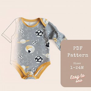 Baby Bodysuit Sewing Pattern PDF – Long & Short Sleeve – Easy Baby Romper Pattern for Beginners – Instant Digital Download - Etsy