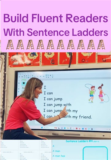 Build English Fluency With Sentence Ladders 🪜part 14! #sentenceladders #mrssmithscatchysongs #phonics #sor #english #learnenglish #kindergarten #phonicsforkids #englishteacher #readwithus #learnenglishdaily #readingteacher #englishvocabulary