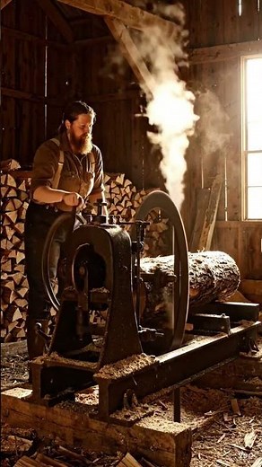 Hard Work & Heavy Machinery: Operating a Historic Steam Sawmill #vintagesteam#steamengine#steamwork