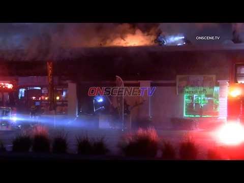 Arson Restaurant Fire at a previous Arson Site, Paramount, CA