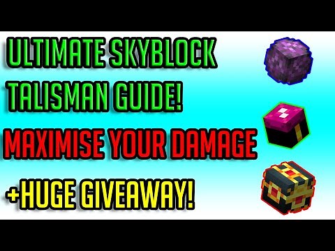 Hypixel Skyblock early/mid/late game talisman guide! (200 SUB GIVEAWAY!)