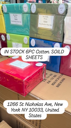 89 reactions · 5 comments | ATTENTION‼️ Soild Sheets In Stock Best Quality 6 Pc Cotton King Queen Full Twin Starting $10 Only WHOLESALE RETAIL TO THE PUBLIC OPEN 7 DAYS A WEEK LOCATION 1266 St Nicholas Ave, New York NY 10033, United States | Jerusalem Linen Outlet | Facebook