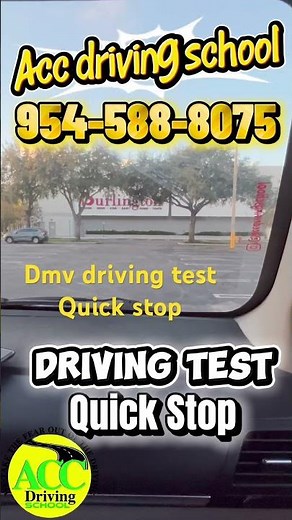 DMV driving test Quick Stop #florida #dmvwrittentest #drivingclasses #driving