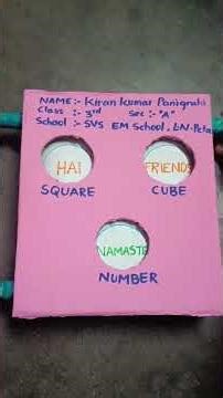 SQUARE AND CUBE PROJECT FOR KIDS.
