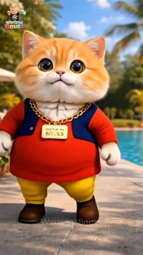 A cute cat dancing in a funny way