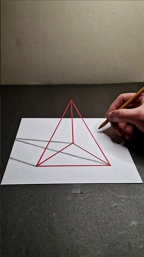 How To Draw a 3D "Triangle" Real Illusion on Paper 😮 #art #3ddrawing #drawingtutorial #drawing #fyp