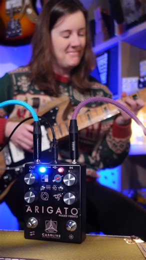 Get Offset on Instagram: "Day 22 of playing Christmas songs through different guitar pedals: Arigato phaser by @carolinegco"