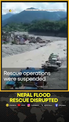 Nepal Flood Rescue Disrupted As Dammed Lake Overflows Near Border | WION Shorts