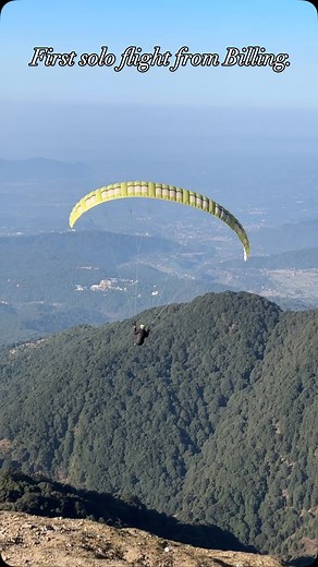 First solo flight from Billing. #teambirbilling #paragliding #virel #reals #shorts #birbillingparagliding #like #india #instagood #insta | Manoj Kumar