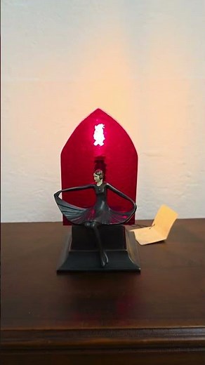 Art Deco Stained Glass Dancer Lamp | Vintage Figural Table Lamp Lighting Showcase