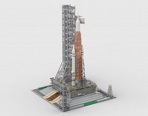 LEGO MOC-193861 Modular NASA Artemis Space Launch System - Display for set 10341 (Modular Buildings 2024)