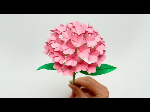 3D Paper Hydrangea Flower Tutorial (Easy, Looks Real)