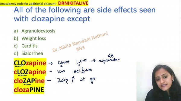 Mnemonic of the day | Antipsychotic Pharmacology | Clozapine side effects | Dr.Nikita Nanwani