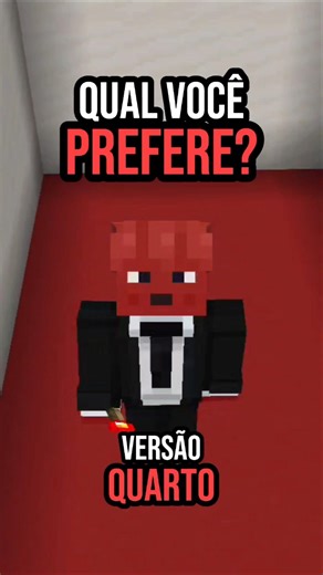 QUARTO DE DORMIR - QUAL VOCÊ PREFERE? | VERSÃO QUARTO #minecraft