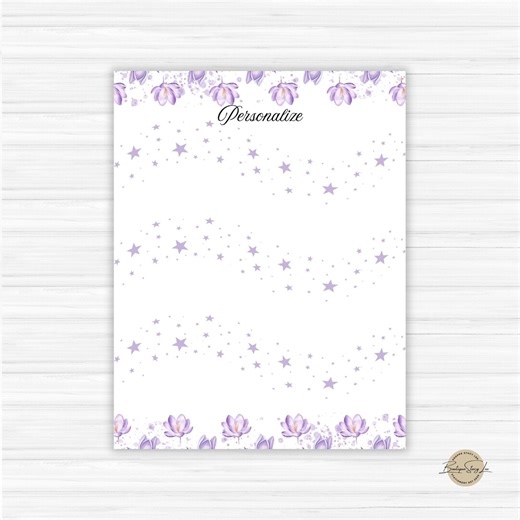 Watercolor Printer Paper, Letter Writing Stationery Customized With Name, 8.5x11 25 Sheets - Etsy