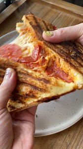 Panini grilled cheese pizza = one crisp sandwich! #pizza #grilledcheese #panini #sandwich | The Kitchn