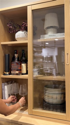 Grisel Fleites | Lifestyle & Home | Miami, Fl on Instagram: "We got a hutch to our dining space and I’m obsessed 😍 This is the TONSTAD from IKEA — it comes in two colors, the price is unbeatable, and the extra storage has been everything for us 🤍✨ I did switch out the knobs to give it a slightly more elevated look, and honestly… she’s perfect 🫶🏽✨ 📎 COMMENT “SHOP” for the link #ikeahack #diningroominspo #homeupdates #neutralhomevibes #homedecorfinds"