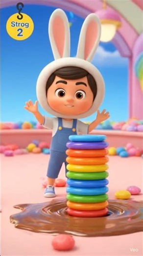 THE RABBIT WORLD AMAZING RAINBOW CANDY WORLD #morphixuniverse #kids #cartoon #rhymes #babyshorts