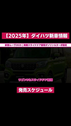 2025年 ダイハツ新型車の予想とスケジュール