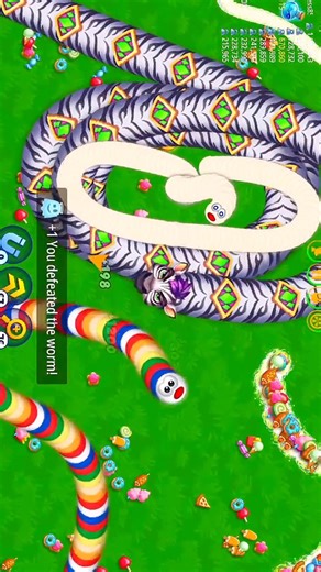 Wormszoneio magic gameplay! 🐍💯😂#snakezone #wormszone #shortsfeed #foryou