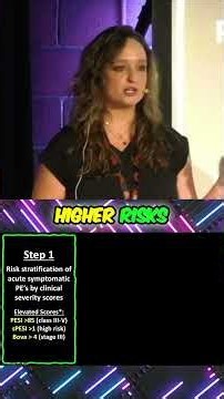 PERT step #1 = risk stratify. Cheyenne Falat, MD from ResusX:2026 explains.