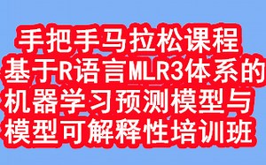 手把手马拉松课程-基于R语言MLR3体系的机器学习预测模型与模型可解释性培训班(私信UP领全部视频+资料包)