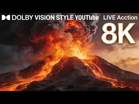 Volcano ASMR Lava Sounds 8K | Dolby Vision HDR | No Music