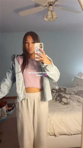 let’s upcycle this jacket! 👖🫐🍋‍🟩 #upcycling #fashion #upcycledclothing #diyclothing