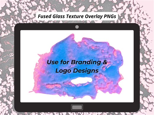 Digital Fused Glass Texture Overlays – Transparent PNG Elements (8 Pack). High-resolution Designer Textures for Canva & Procreate - Etsy