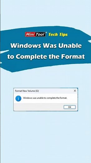 How to Solve: Windows Was Unable to Complete the Format #partition